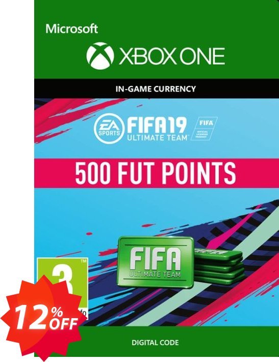 Fifa 19 - 500 FUT Points, Xbox One  Coupon code 12% discount 
