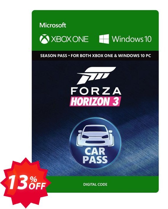 Forza Horizon 3 Car Pass Xbox One/PC Coupon code 13% discount 