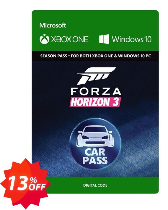 Forza Horizon 3 Car Pass Xbox One/PC Coupon code 13% discount 