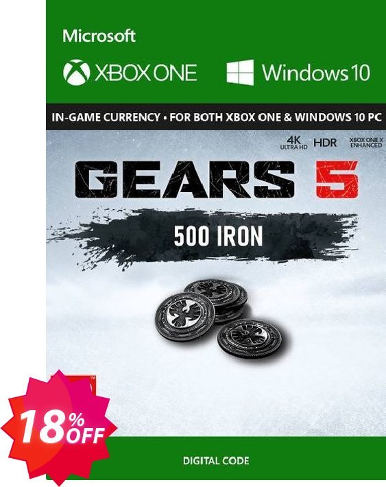 Gears 5: 500 Iron Xbox One Coupon code 18% discount 