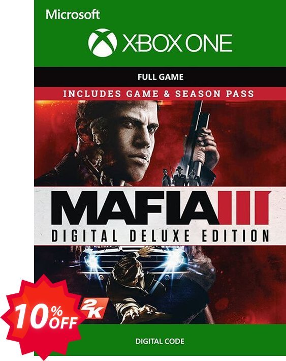 Mafia III 3 Digital Deluxe Xbox One Coupon code 10% discount 