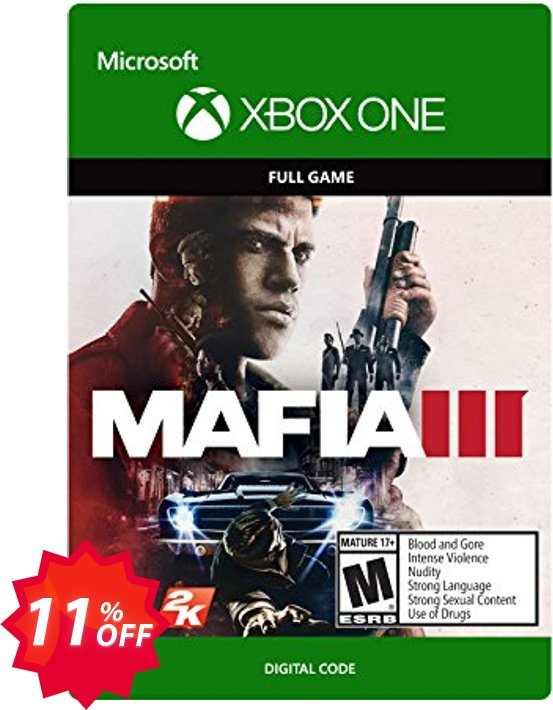 Mafia III 3 Xbox One Coupon code 11% discount 