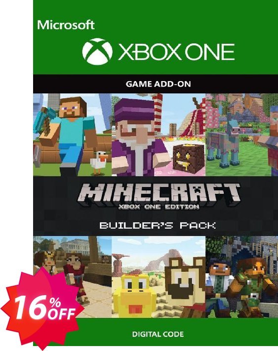 Minecraft Builder's Pack Xbox One Coupon code 16% discount 