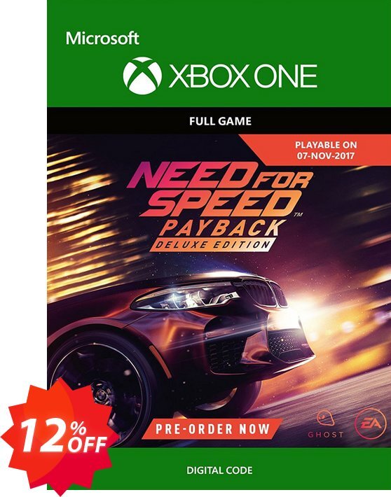 Need for Speed Payback Deluxe Edition Upgrade Xbox One Coupon code 12% discount 