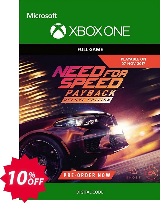 Need for Speed Payback Deluxe Edition Xbox One Coupon code 10% discount 