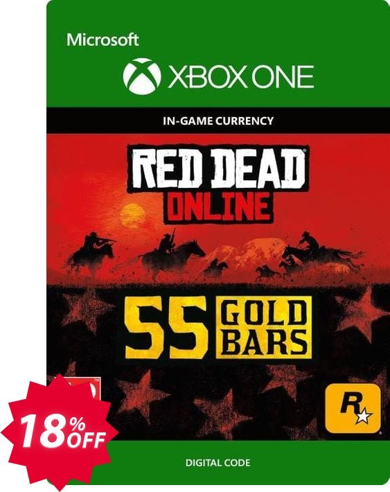 Red Dead Online: 55 Gold Bars Xbox One Coupon code 18% discount 
