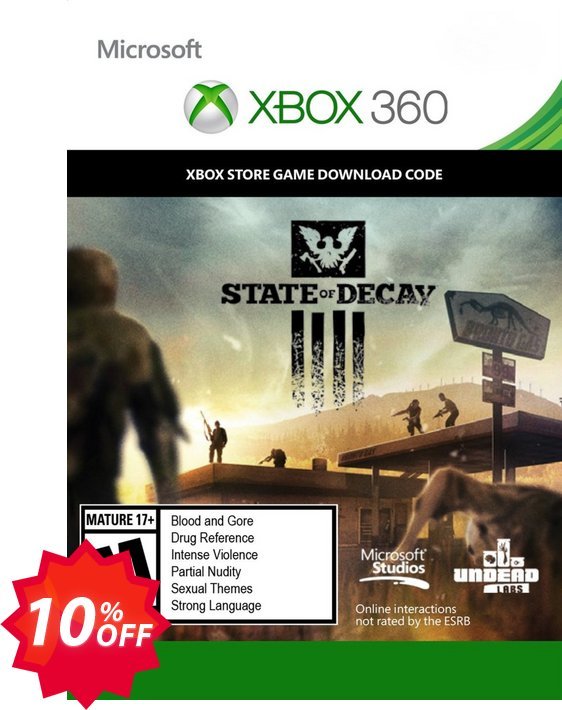 State of Decay Xbox 360 Coupon code 10% discount 
