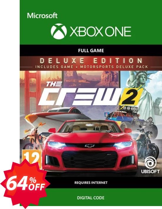 The Crew 2 Deluxe Edition Xbox One Coupon code 64% discount 
