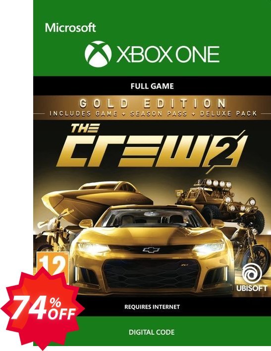 The Crew 2 Gold Edition Xbox One Coupon code 74% discount 