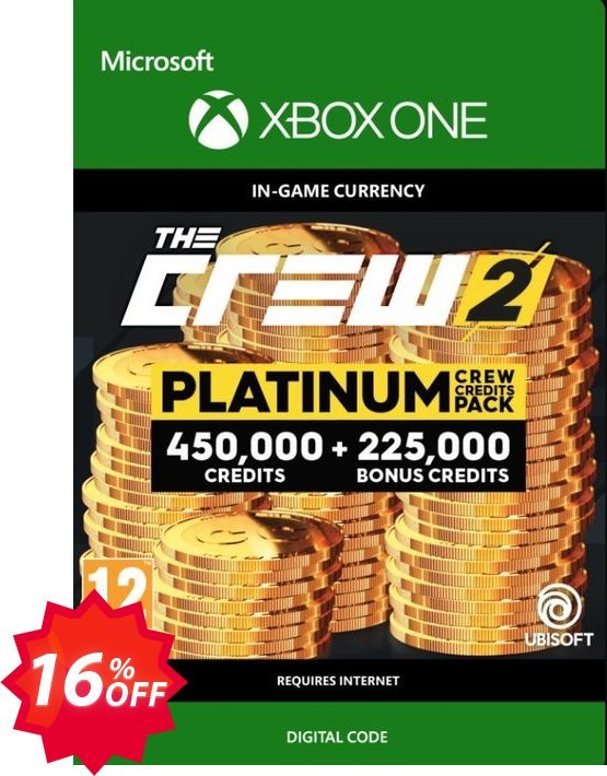 The Crew 2 Platinum Crew Credits Pack Xbox One Coupon code 16% discount 