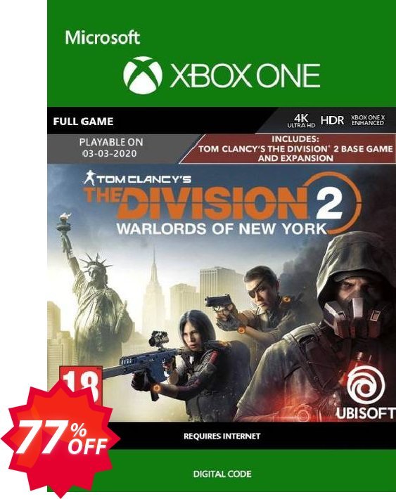 The Division 2 - Warlords of New York Edition Xbox One Coupon code 77% discount 