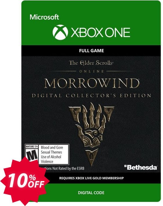 The Elder Scrolls Online Morrowind Collectors Edition Xbox One Coupon code 10% discount 