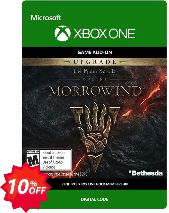 The Elder Scrolls Online Morrowind Upgrade Xbox One Coupon code 10% discount 