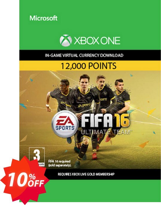 Fifa 16 - 12000 FUT Points, Xbox One  Coupon code 10% discount 