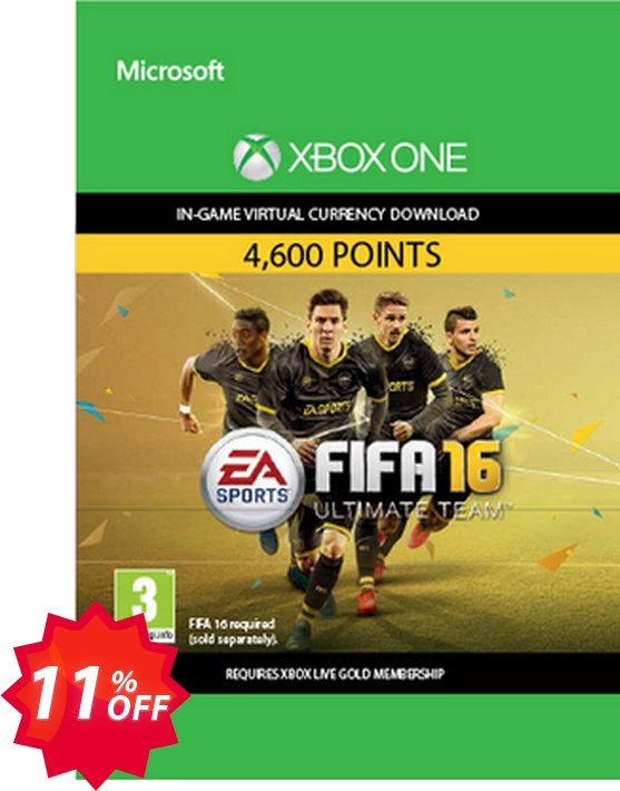 Fifa 16 - 4600 FUT Points, Xbox One  Coupon code 11% discount 