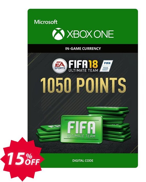 Fifa 18 - 1050 FUT Points, Xbox One  Coupon code 15% discount 