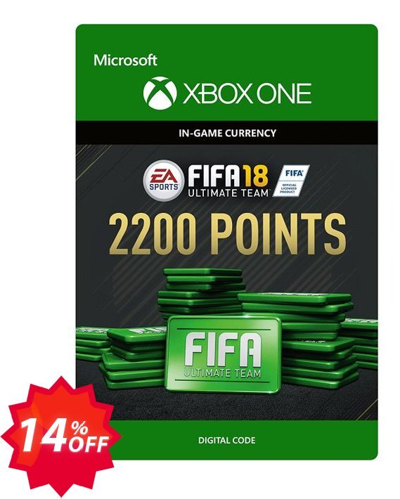 Fifa 18 - 2200 FUT Points, Xbox One  Coupon code 14% discount 