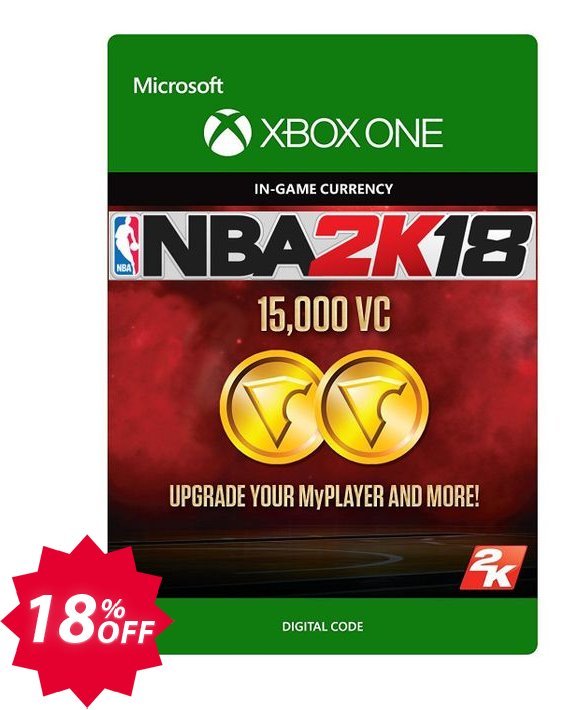 NBA 2K18 15,000 VC, Xbox One  Coupon code 18% discount 