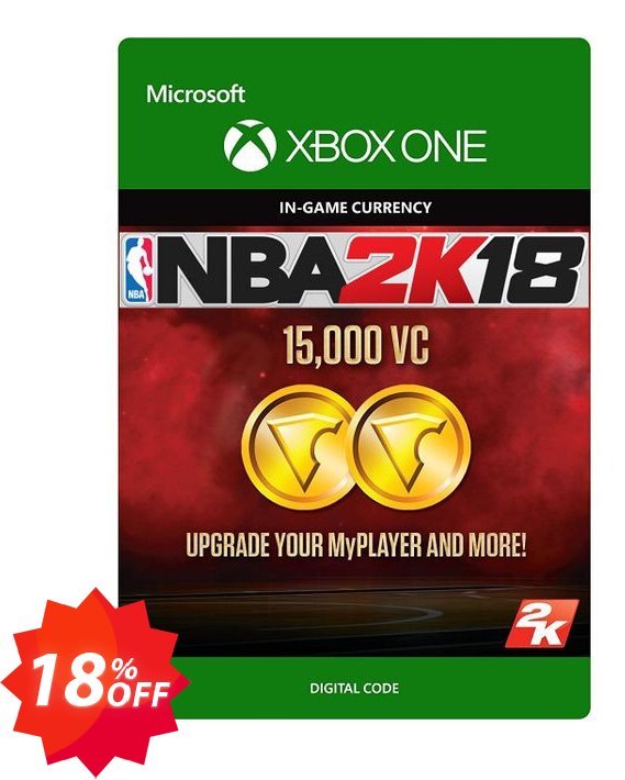 NBA 2K18 15,000 VC, Xbox One  Coupon code 18% discount 