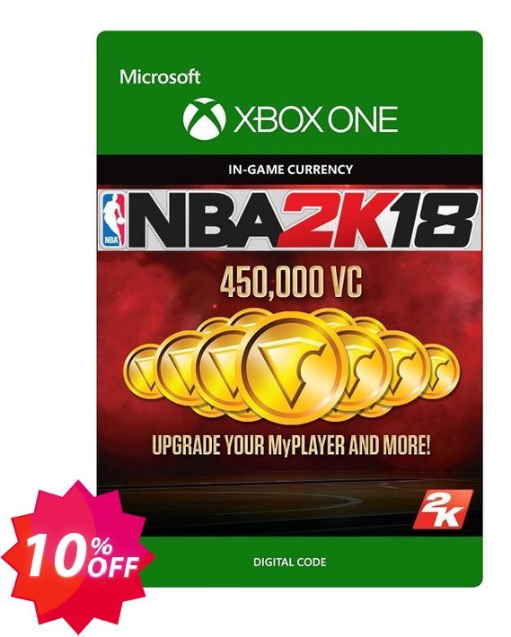 NBA 2K18 450,000 VC, Xbox One  Coupon code 10% discount 
