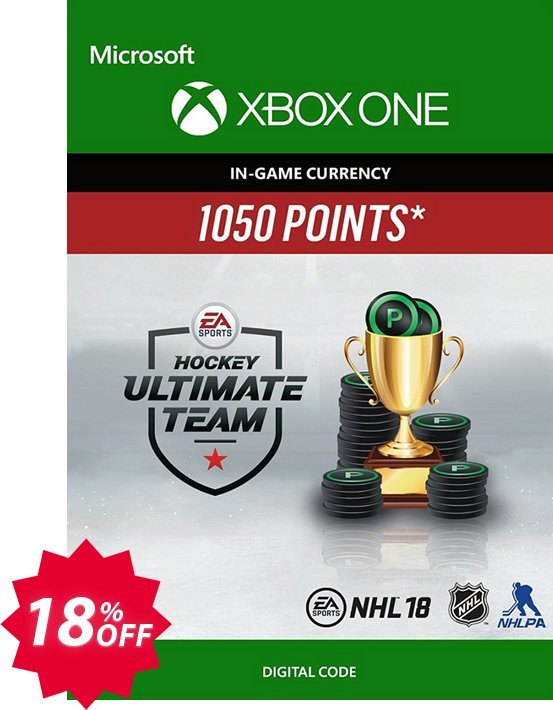 NHL 18: Ultimate Team NHL Points 1050 Xbox One Coupon code 18% discount 