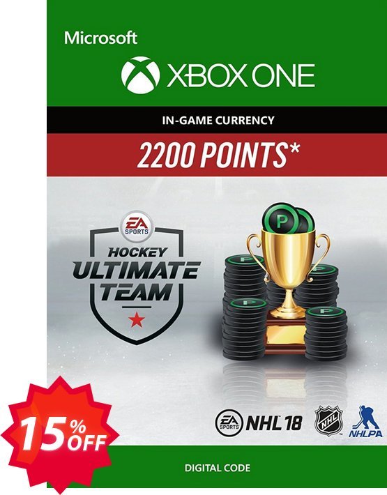 NHL 18: Ultimate Team NHL Points 2200 Xbox One Coupon code 15% discount 