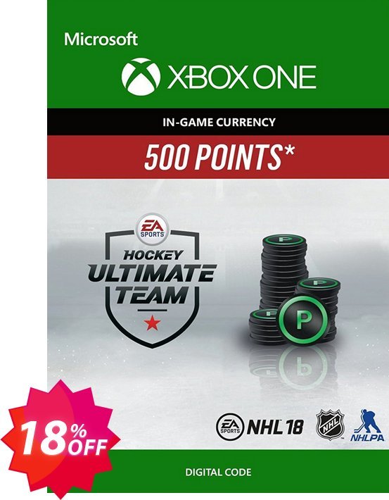 NHL 18: Ultimate Team NHL Points 500 Xbox One Coupon code 18% discount 