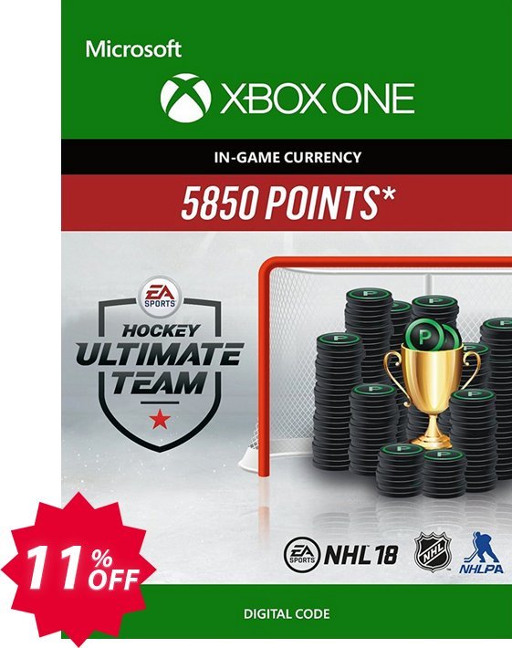 NHL 18: Ultimate Team NHL Points 5850 Xbox One Coupon code 11% discount 