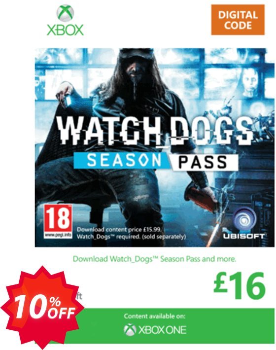 Watch Dogs: Season Pass, Xbox One/360  Coupon code 10% discount 