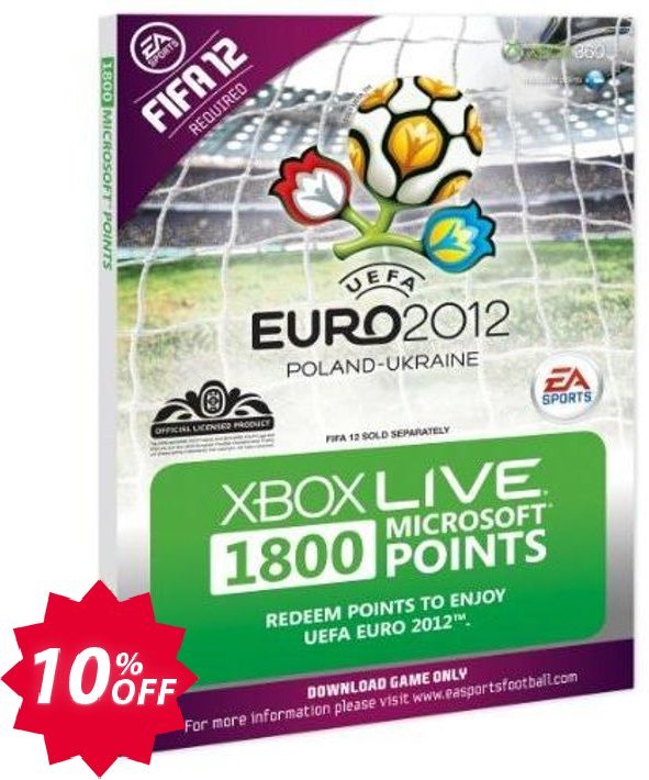Xbox LIVE 1800 Microsoft Points - Euro 2012 Branded, Xbox 360  Coupon code 10% discount 