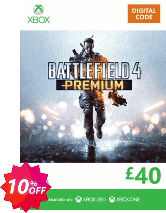 Xbox Live 40 GBP Gift Card: Battlefield 4 Premium, Xbox 360/One  Coupon code 10% discount 
