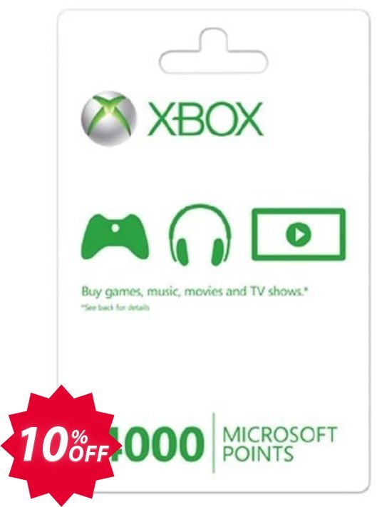 Xbox Live 4000 Microsoft Points, Xbox 360  Coupon code 10% discount 