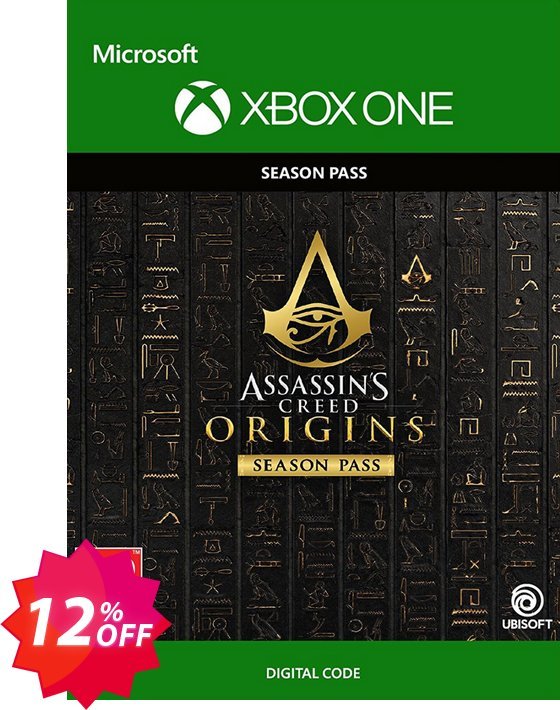 Assassins Creed Origins Season Pass Xbox One Coupon code 12% discount 