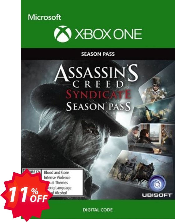 Assassins Creed Syndicate Season Pass Xbox One Coupon code 11% discount 