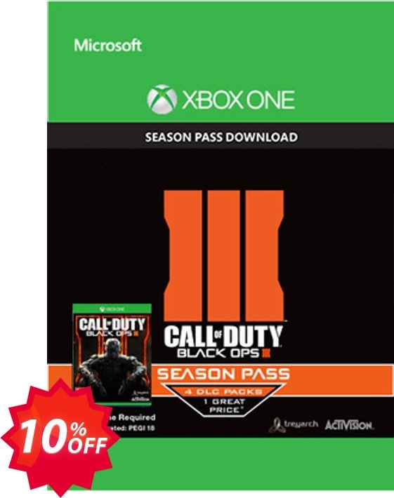 Call of Duty, COD : Black Ops III 3 Season Pass, Xbox One  Coupon code 10% discount 