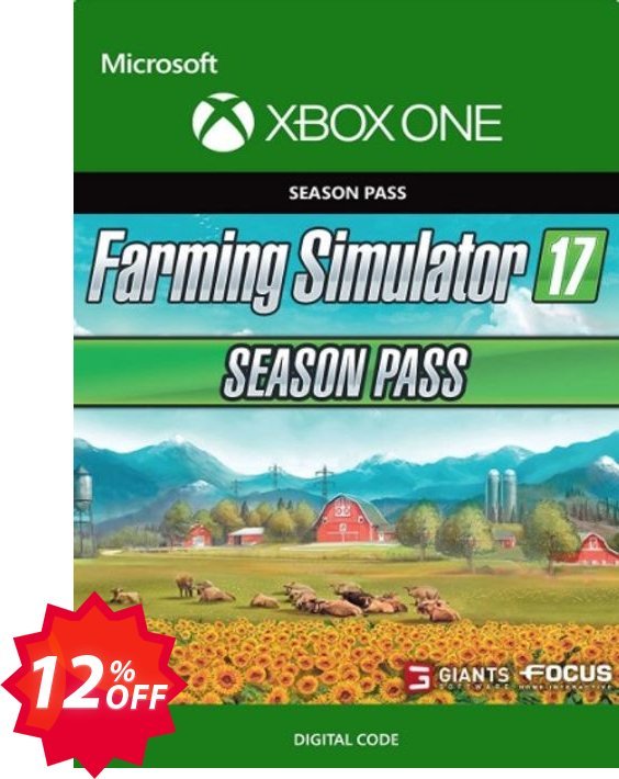 Farming Simulator 2017 Season Pass Xbox One Coupon code 12% discount 