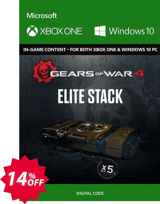 Gears of War 4 : Elite Stack Content Pack Xbox One / PC Coupon code 14% discount 