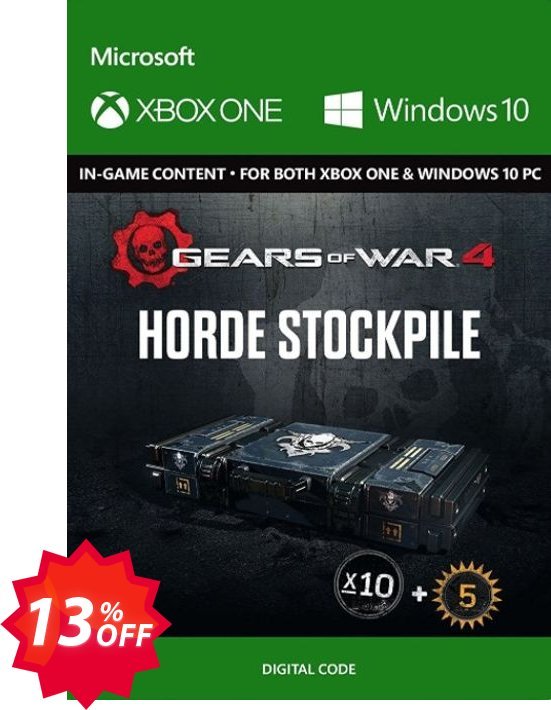 Gears of War 4 : Horde Booster Stockpile Content Pack Xbox One / PC Coupon code 13% discount 