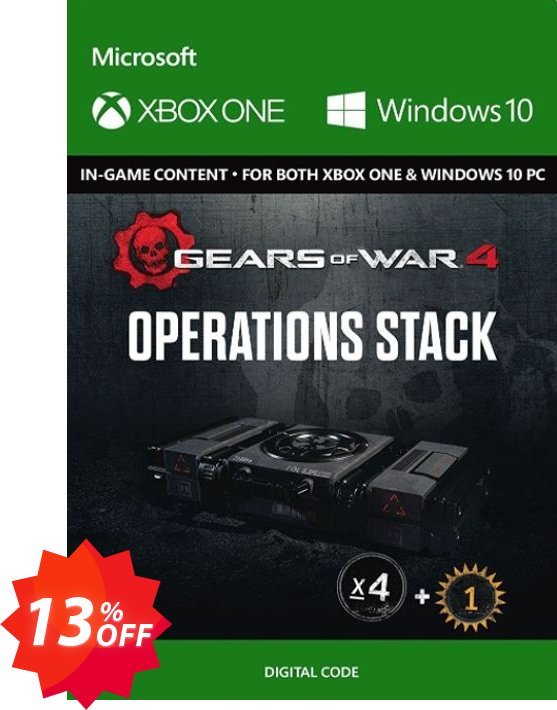 Gears of War 4 : Operations Stack Content Pack Xbox One / PC Coupon code 13% discount 