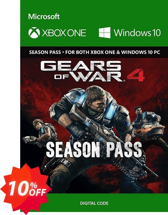 Gears of War 4 Season Pass Xbox One Coupon code 10% discount 
