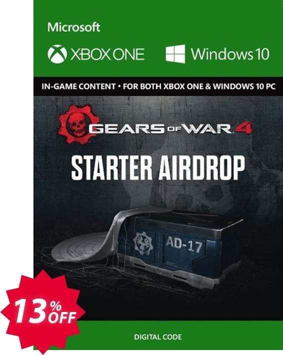Gears of War 4 : Starter Airdrop Content Pack Xbox One / PC Coupon code 13% discount 