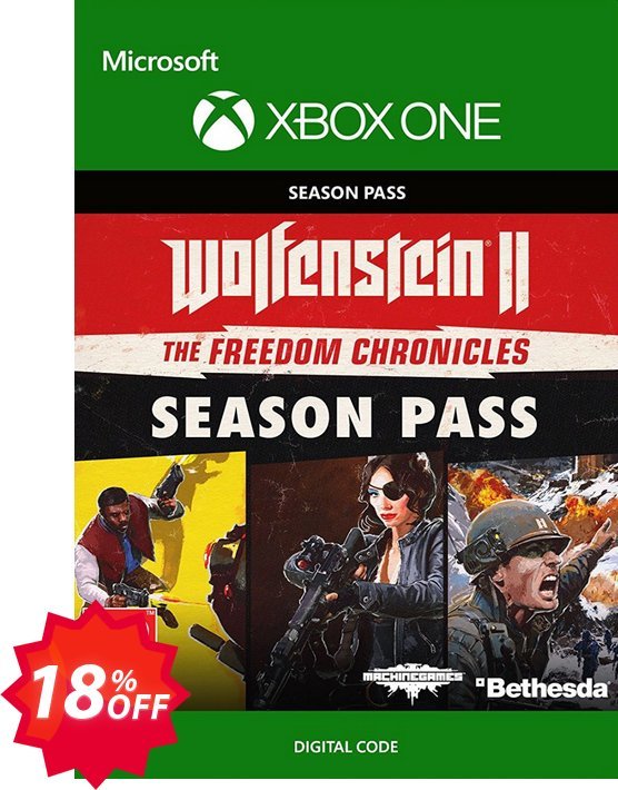 Wolfenstein 2: The Freedom Chronicles Season Pass Xbox One Coupon code 18% discount 