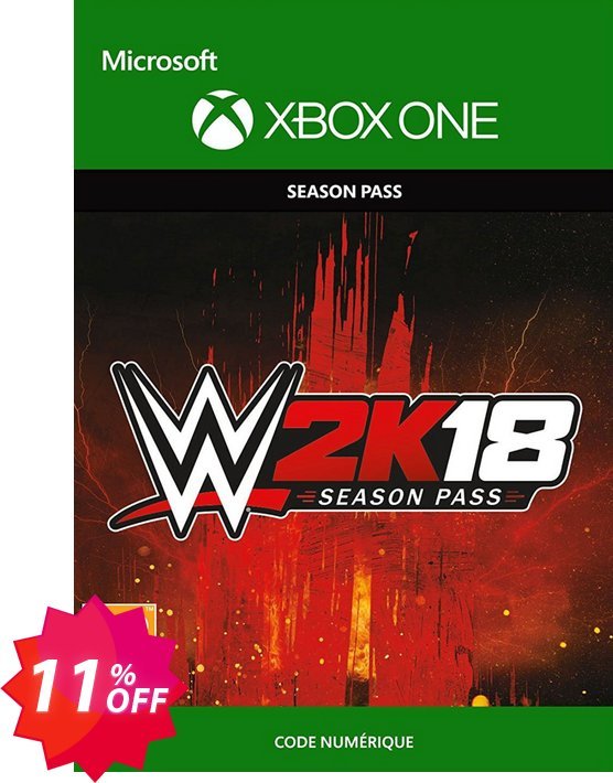 WWE 2K18 Season Pass Xbox One Coupon code 11% discount 