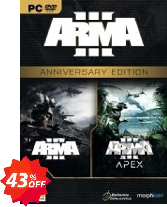 Arma 3: Anniversary Edition PC Coupon code 43% discount 
