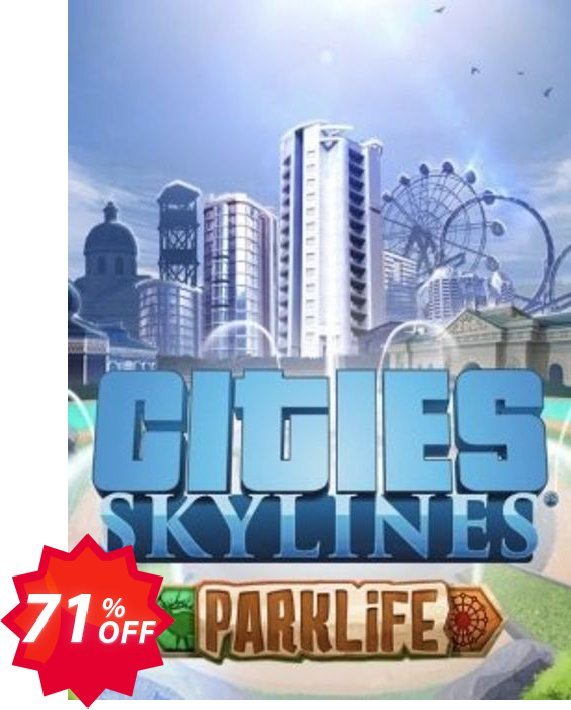 Cities Skylines PC - Parklife DLC Coupon code 71% discount 