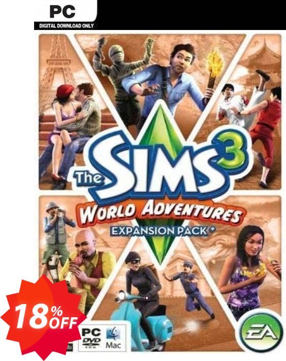 The Sims 3: World Adventures - Expansion Pack, PC/MAC  Coupon code 18% discount 