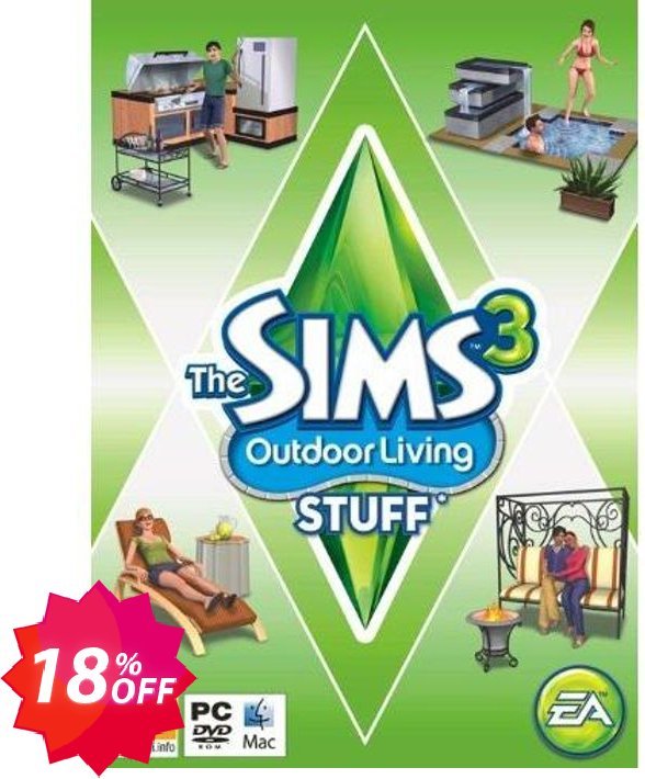 The Sims 3 - Outdoor Living Stuff, PC/MAC  Coupon code 18% discount 