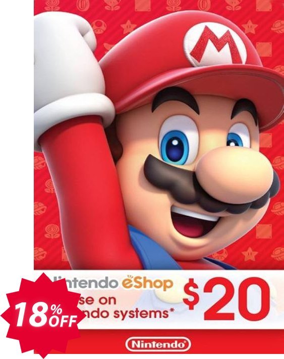 Nintendo eShop Card $20, USA  Coupon code 18% discount 