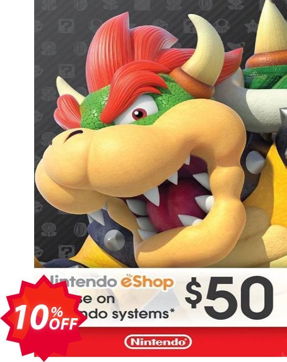 Nintendo eShop Card $50, USA  Coupon code 10% discount 