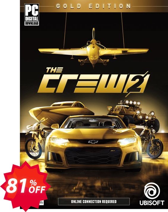 The Crew 2 Gold Edition PC Coupon code 81% discount 